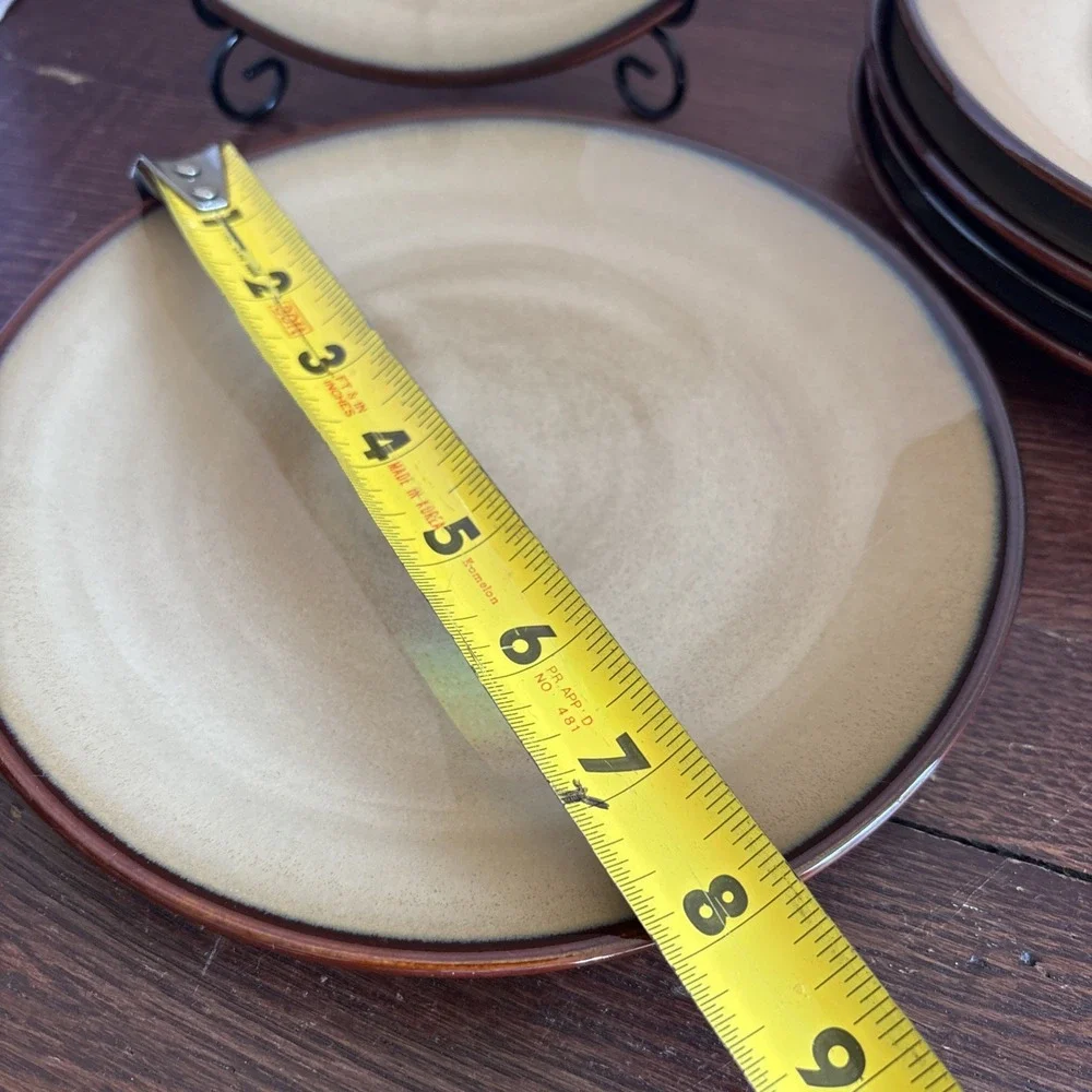 Sango Nova‎ Brown # 4933 Set of 5 Salad Plates 8
